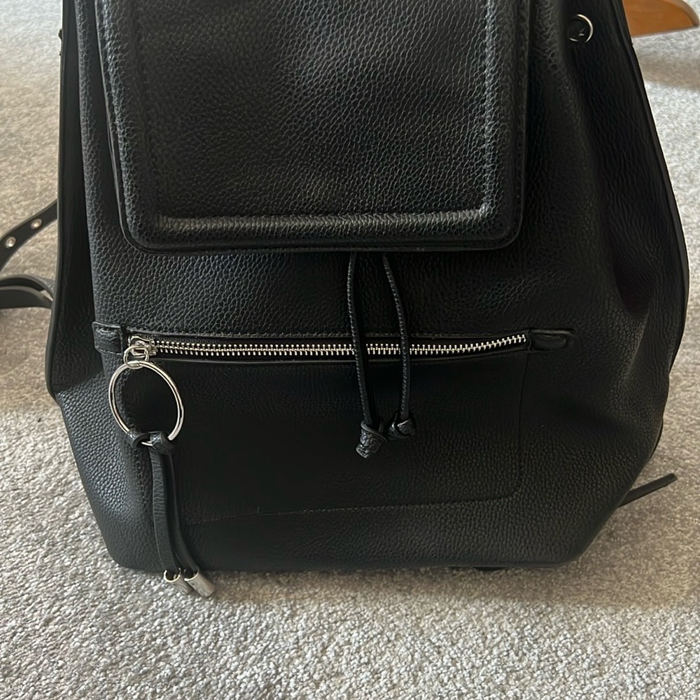 Aldo Black Backpack with Structured Design and Minimalist Style